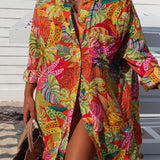Leslie - Printed Button-Down Maxi Dress