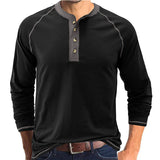 Koszulka z kołnierzykiem Henley z miękkiej bawełny