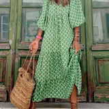 Ingrid - Loose Puff Sleeve Maxi Dress