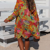 Leslie - Printed Button-Down Maxi Dress
