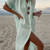 Jillian - Loose Shirt Maxi Dress