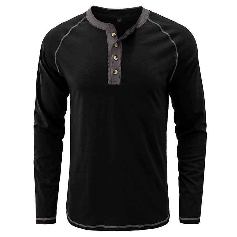 Koszulka z kołnierzykiem Henley z miękkiej bawełny