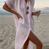 Jillian - Loose Shirt Maxi Dress