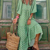 Ingrid - Loose Puff Sleeve Maxi Dress