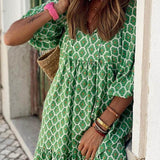 Ingrid - Loose Puff Sleeve Maxi Dress
