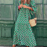 Ingrid - Loose Puff Sleeve Maxi Dress