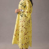 Raquel - Floral Eyelet Long Sleeve Midi Dress