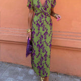 Angelina - Stunning V-Neck Midi Dress