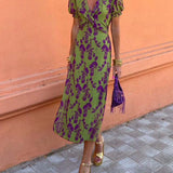 Angelina - Stunning V-Neck Midi Dress