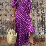 Ingrid - Loose Puff Sleeve Maxi Dress