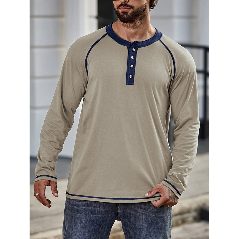 Bawełniana koszulka Henley