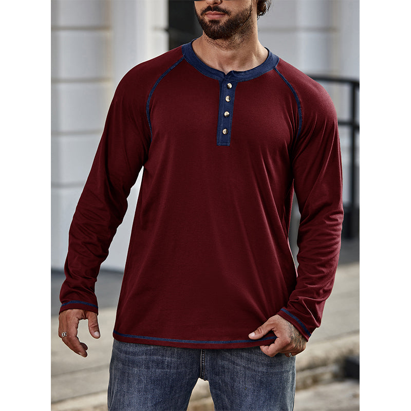 Bawełniana koszulka Henley