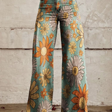 CIRILLA | PANTALONI DE EPOCĂ FLORALE BUGGY