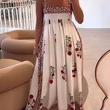 Maggie - Trendy Floral Print Maxi Dress