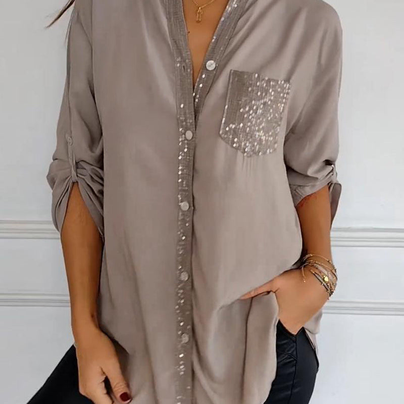 Marise™ Bluză elegantă din bumbac