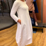 Clara™ Rochie Midi de Toamna cu buzunare