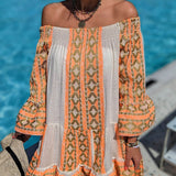 Joyce - Boho Off Shoulder Mini Dress