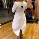 Clara™ Rochie Midi de Toamna cu buzunare