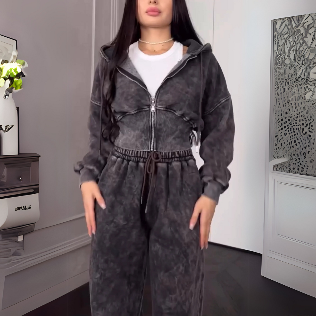 Zara™ Set Elegant Speed Top și Pantaloni