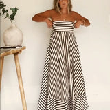Candace - Elegant Flowy Strapless Maxi Dress