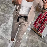 Moxie™ | Set din două piese pentru femei, top cu jachetă și pantaloni elastici