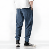Jitsu™ - Pantaloni din catifea raiată Albastru