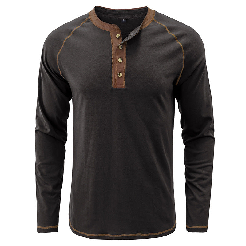 Koszulka z kołnierzykiem Henley z miękkiej bawełny