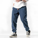 Jitsu™ - Pantaloni din catifea raiată Albastru