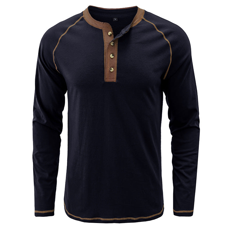 Koszulka z kołnierzykiem Henley z miękkiej bawełny