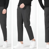 Osaka - Pantalon casual din bumbac Negru