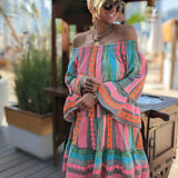 Joyce - Boho Off Shoulder Mini Dress