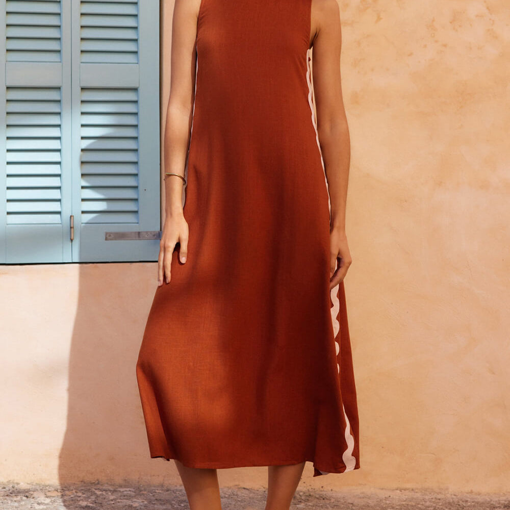 Teresita - Loose Side Slit Maxi Dress