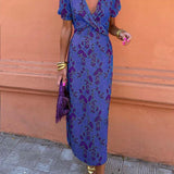 Angelina - Stunning V-Neck Midi Dress