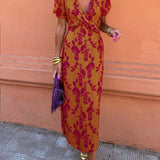 Angelina - Stunning V-Neck Midi Dress