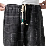 Kosei - Pantaloni confort din bumbac Negru