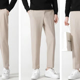 Osaka - Pantalon casual din bumbac Negru
