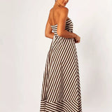 Candace - Elegant Flowy Strapless Maxi Dress