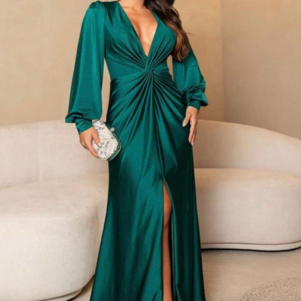 ELSA™ Rochie lungă cu deschidere adâncă