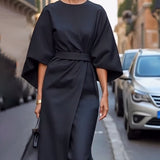 Celestine™ Rochie cu mâneci elegante și curea