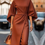 Celestine™ Rochie cu mâneci elegante și curea