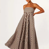 Candace - Elegant Flowy Strapless Maxi Dress