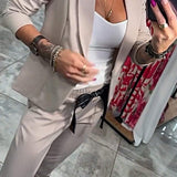Moxie™ | Set din două piese pentru femei, top cu jachetă și pantaloni elastici