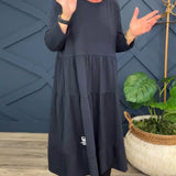 Virella™ Rochie lungă din bumbac și in