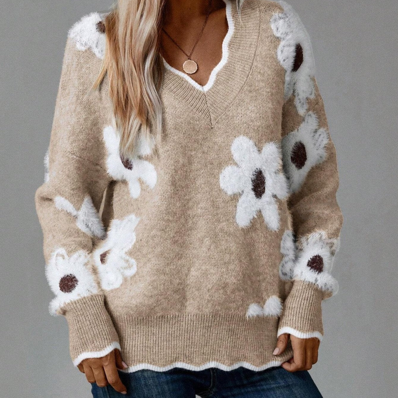 Aniela™ Pulover Cashmere Bloom