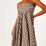 Candace - Elegant Flowy Strapless Maxi Dress