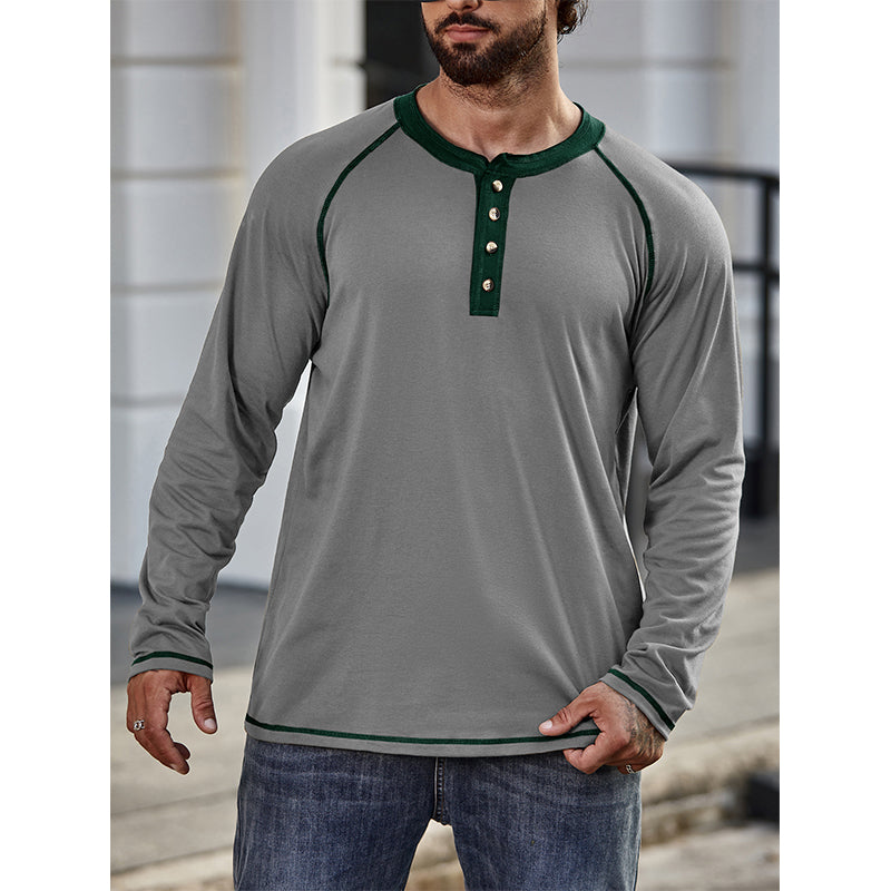 Bawełniana koszulka Henley