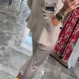 Moxie™ | Set din două piese pentru femei, top cu jachetă și pantaloni elastici