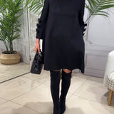 Yen™ Rochie casual până la genunchi cu mâneci lungi