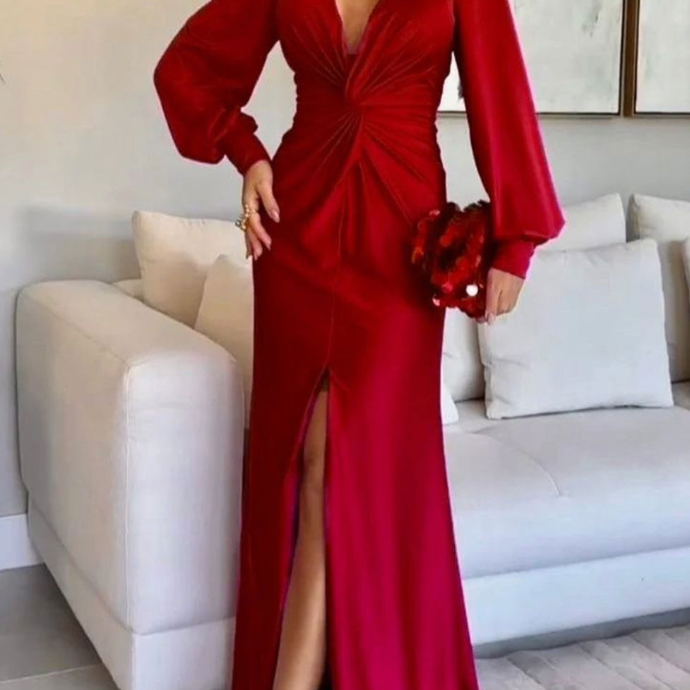 ELSA™ Rochie lungă cu deschidere adâncă