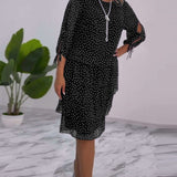 Liliana’s Charm™ Rochie elegantă de iarnă cu acoperire pentru burtă